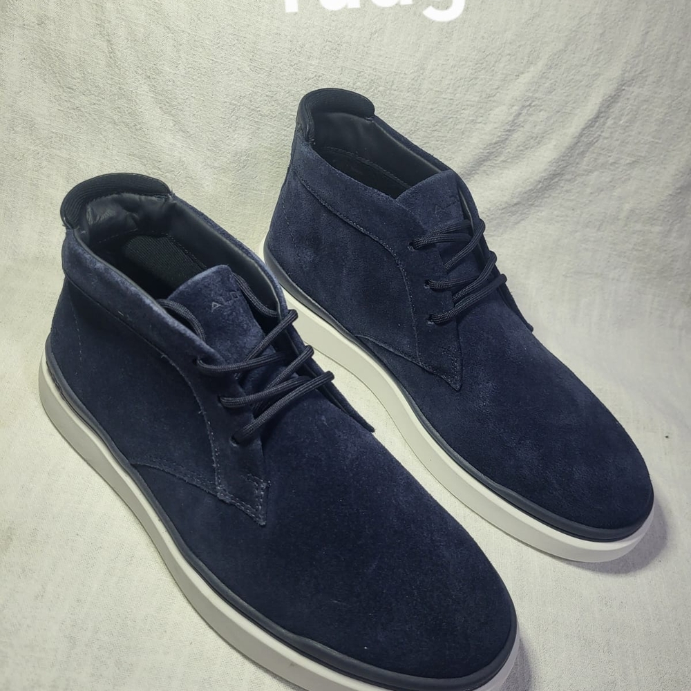Aldo Blue Chukka Boots with Suede Finish